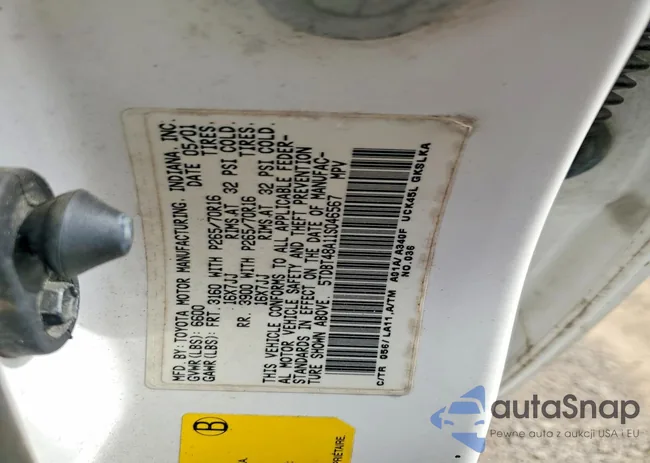 5TDBT48A11S046567: 75040885