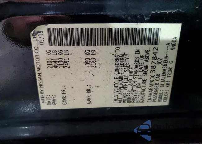 1N4AA6APXJC387842: 72418455