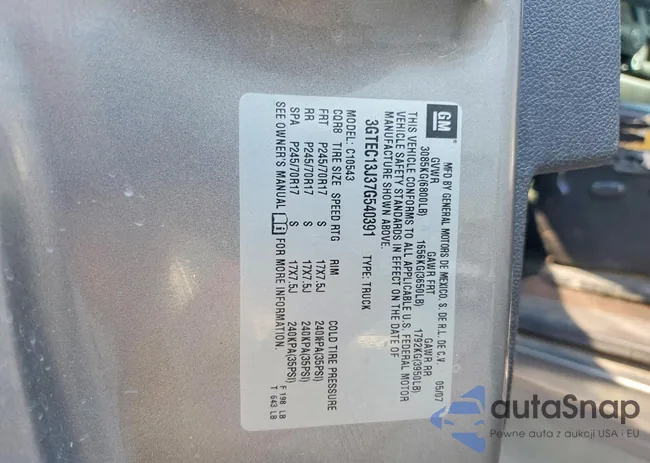 3GTEC13J37G540391: 75365615