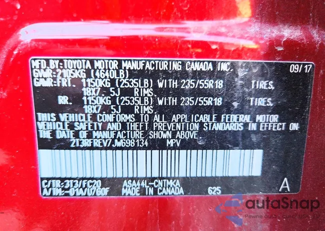 2T3RFREV7JW698134: 98532655