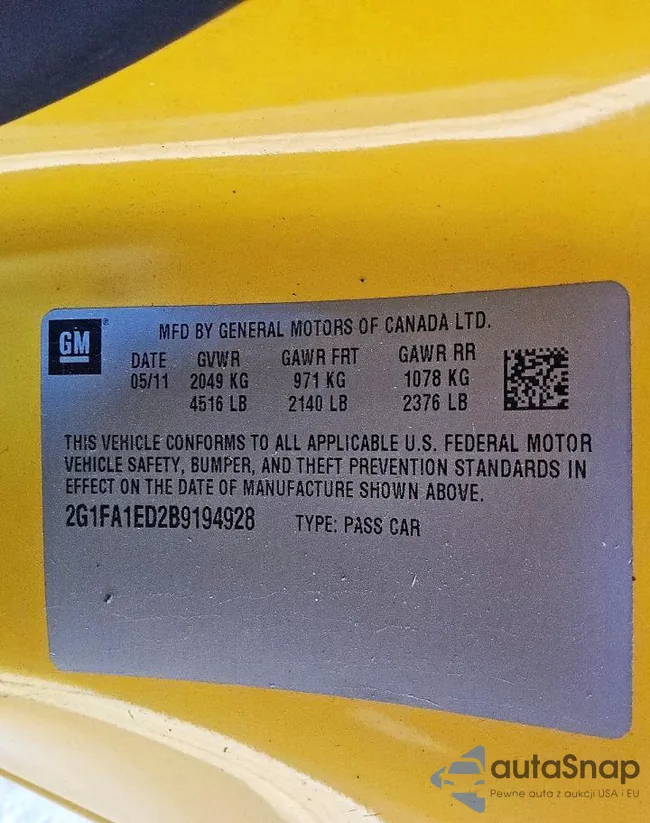 2G1FA1ED2B9194928: 94564735