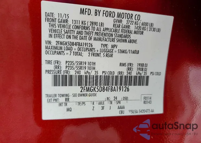 2FMGK5D84FBA19126: 74339005