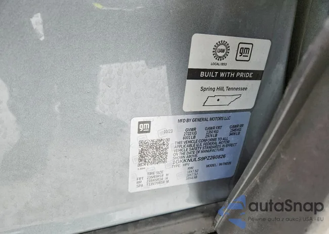 1GKKNULS9PZ260826: 99758055