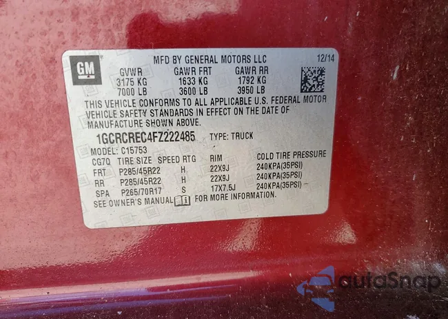 1GCRCREC4FZ222485: 73726535