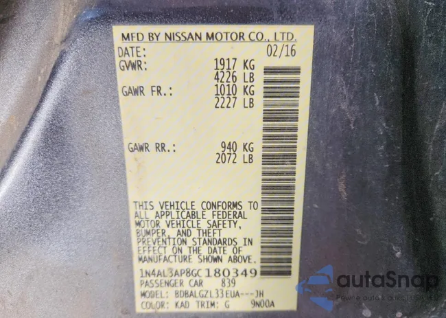 1N4AL3AP8GC180349: 73368595