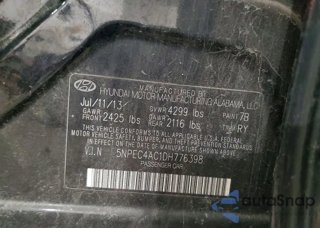 5NPEC4AC1DH776398: 99571905