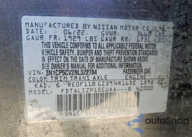 3N1CP5CV2NL522784: 75187055