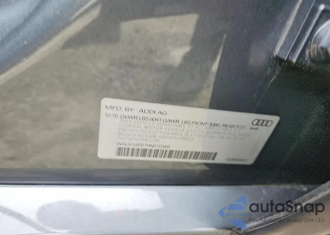 WAU43AFD7HN010366: 99643065
