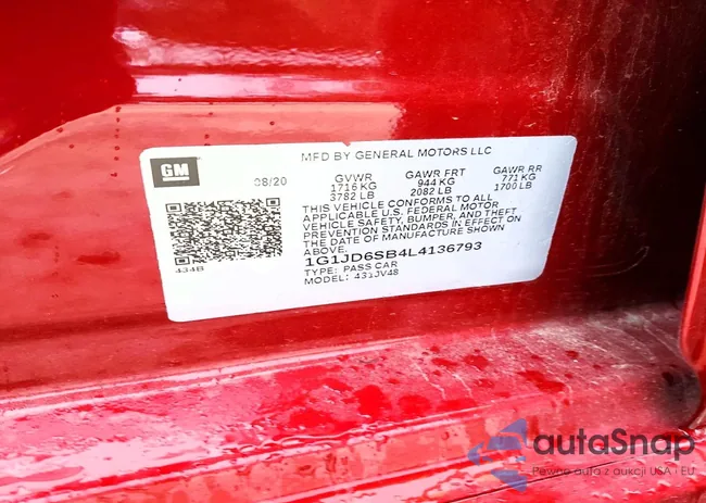 1G1JD6SB4L4136793: 73016885