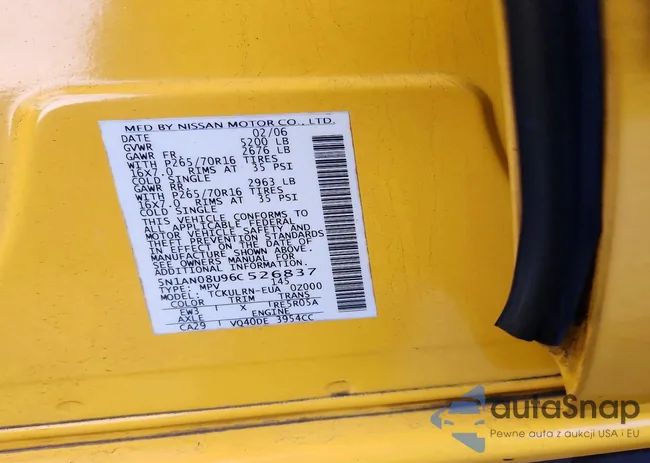 5N1AN08U96C526837: 99720405