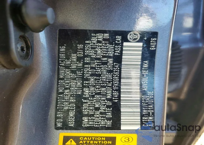 4T4BF1FK6GR563547: 73029955