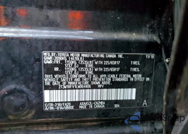 2T3W1RFV1LW064806: 72264425