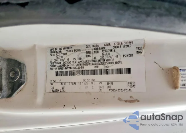 1FTRE14W76DB03088: 73243205