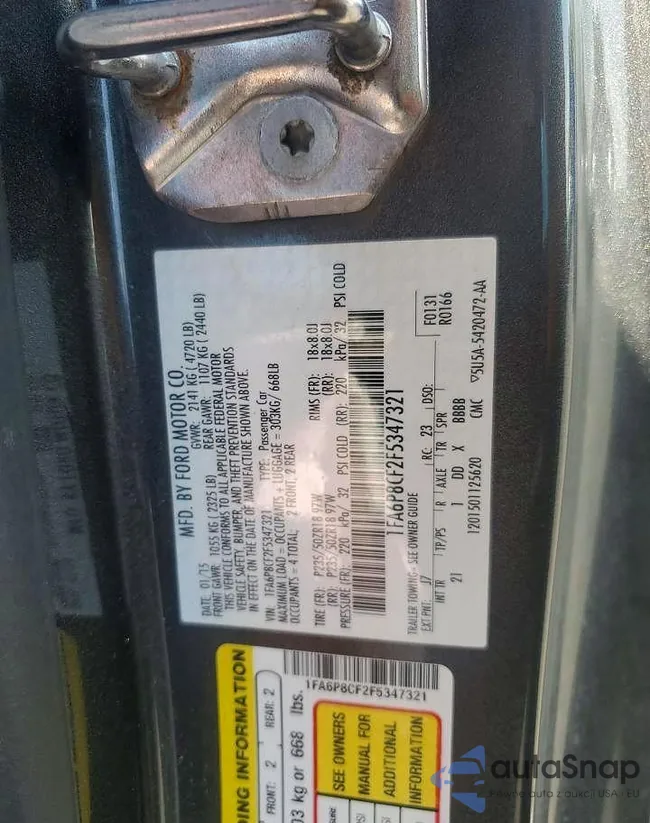 1FA6P8CF2F5347321: 72872415