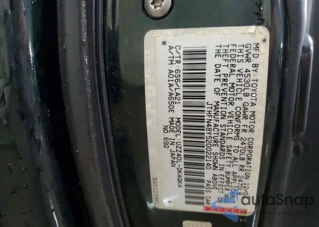 JTHFN48Y520022140: 99138045