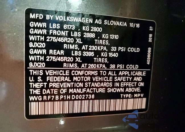 WVGRF7BP1HD002736: 74755575