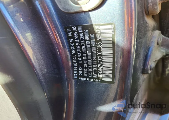 WP0AA2A70CL011186: 74819075