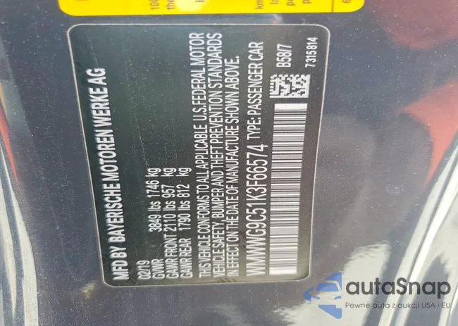 WMWWG9C51K3F66574: 74774505