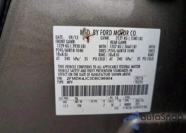 2FMDK4JC3DBC96904: 73065605