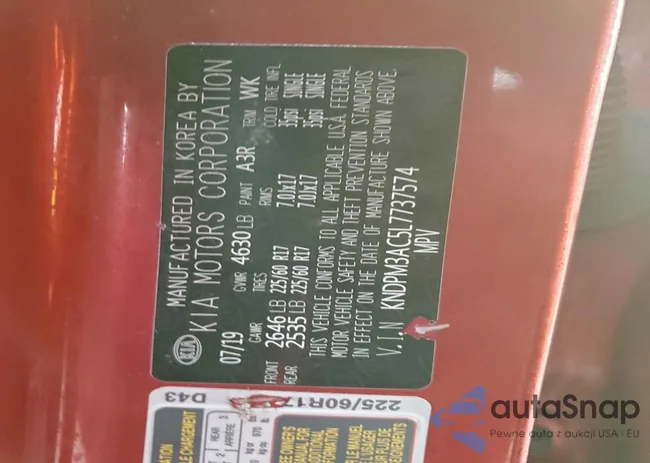 KNDPM3AC5L7737574: 99532015