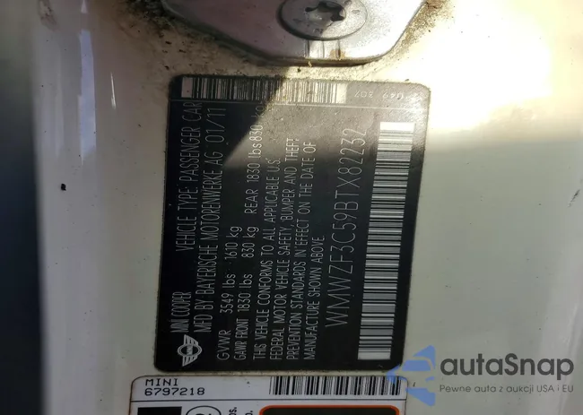 WMWZF3C59BTX82232: 99767985