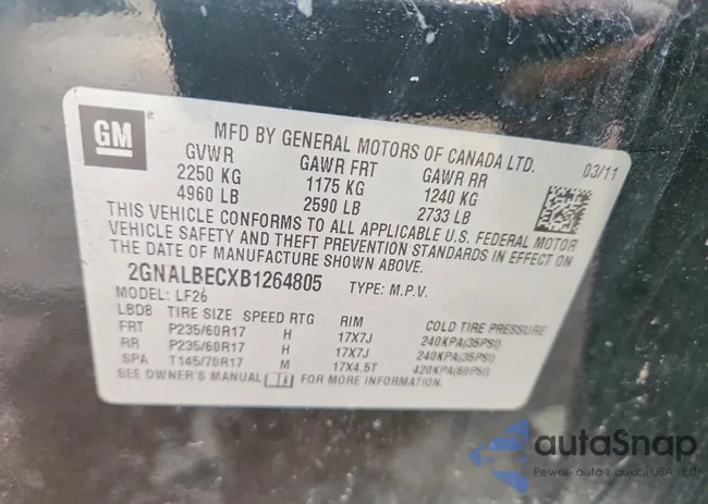 2GNALBECXB1264805: 72448585