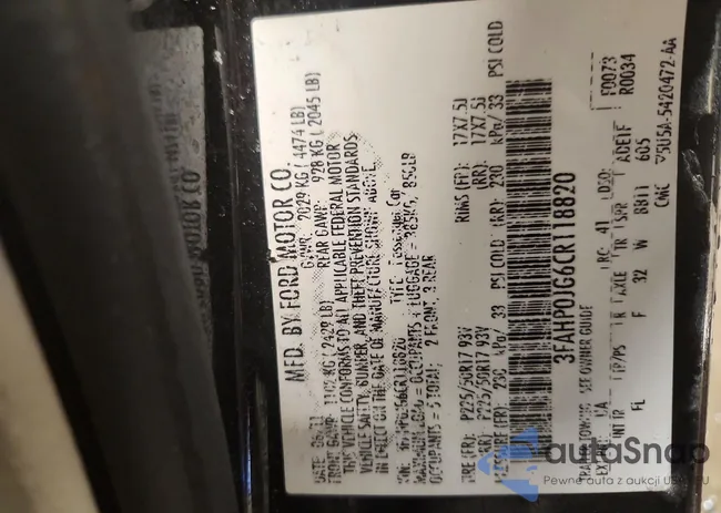 3FAHP0JG6CR118820: 73725645