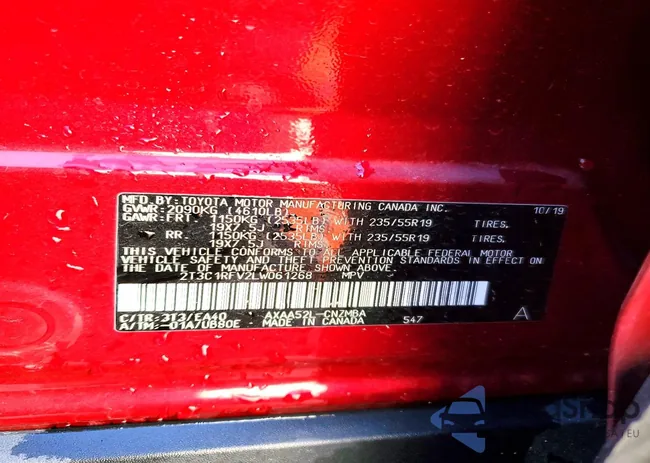 2T3C1RFV2LW061268: 98328835