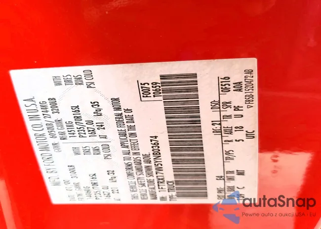 1FTRX17W5YNB03674: 74658325