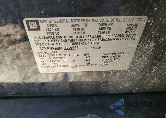 3GYFNEE36FS559222: 74637645