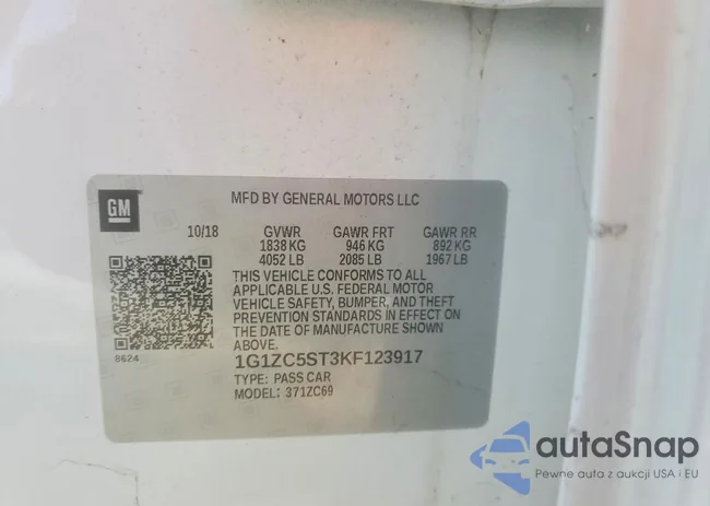 1G1ZC5ST3KF123917: 74377115