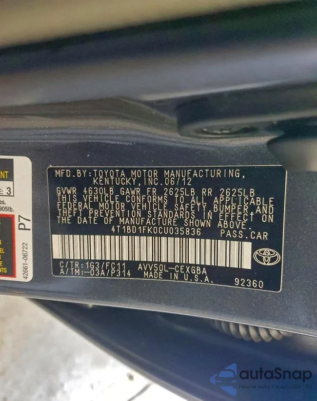 4T1BD1FK0CU035836: 73244885