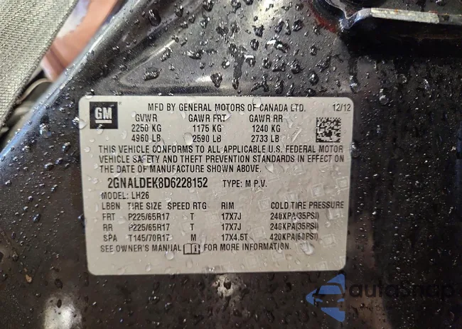 2GNALDEK8D6228152: 99457535