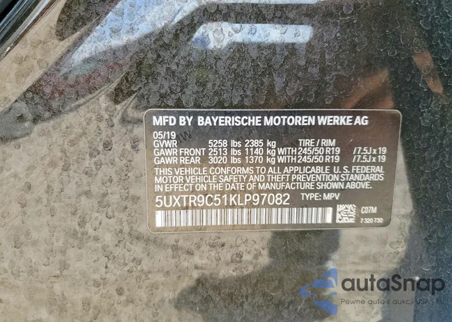 5UXTR9C51KLP97082: 99886945