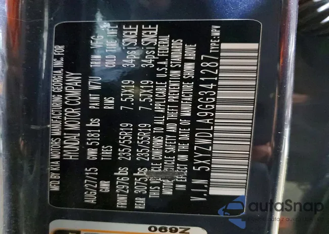 5XYZWDLA9GG341287: 98865855