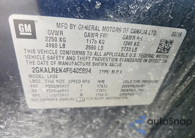 2GKALREK4F6406894: 73156775