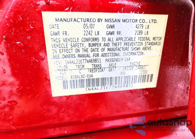 1N4AL21E77N469851: 99641775