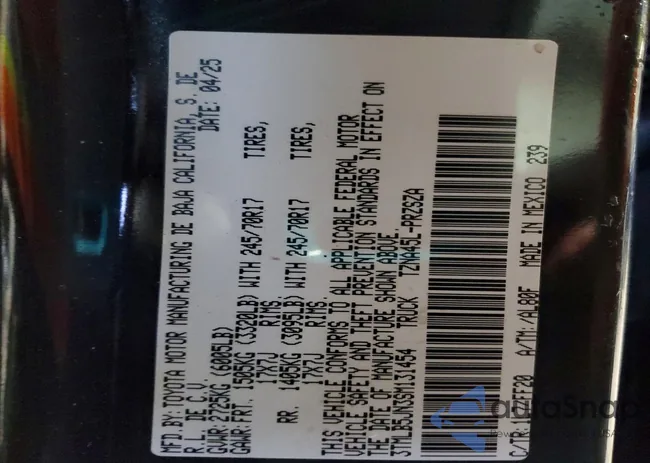 3TMLB5JN3SM131454: 99641065