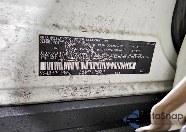 JTEAAAAH0NJ114699: 73613145