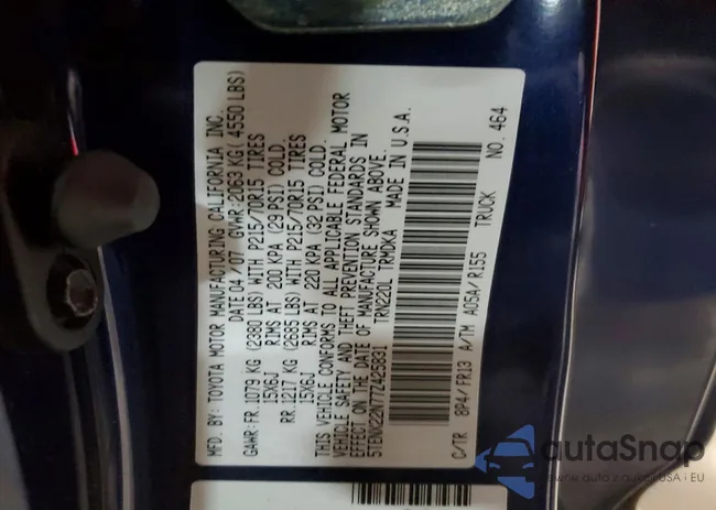 5TENX22N77Z425831: 73842765