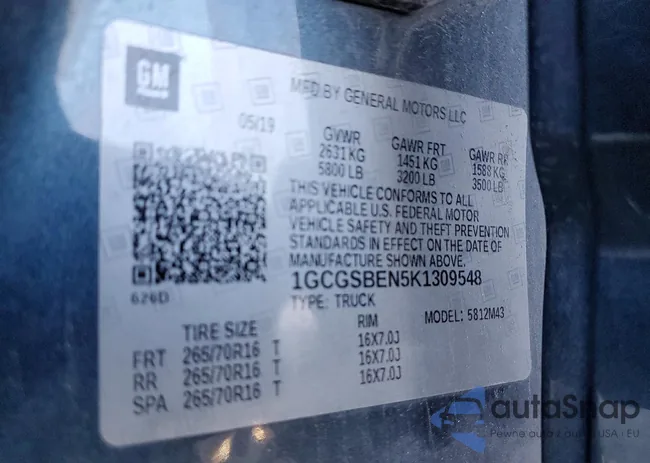 1GCGSBEN5K1309548: 73471795