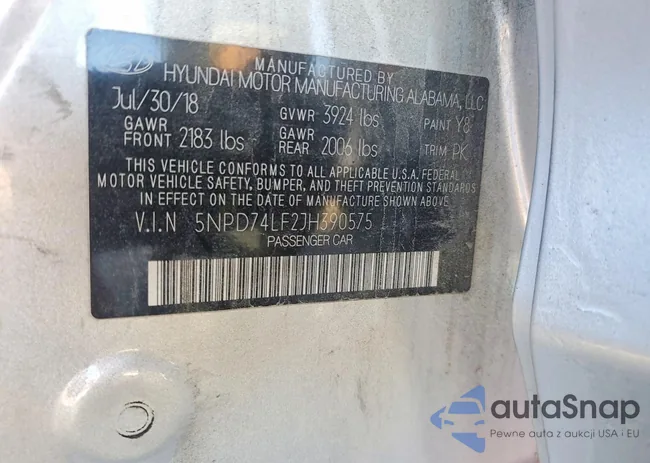 5NPD74LF2JH390575: 73611155