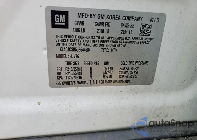 KL4CJCSB5JB644684: 72671185