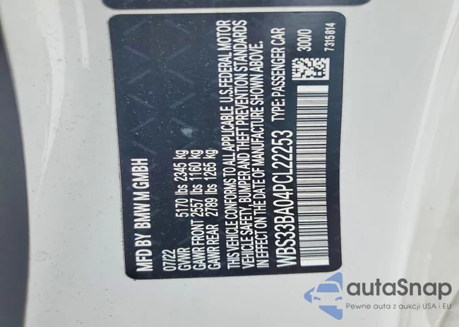 WBS33BA04PCL22253: 74280455