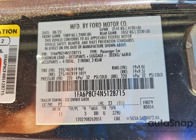 1FA6P8CF4N5128715: 74899545