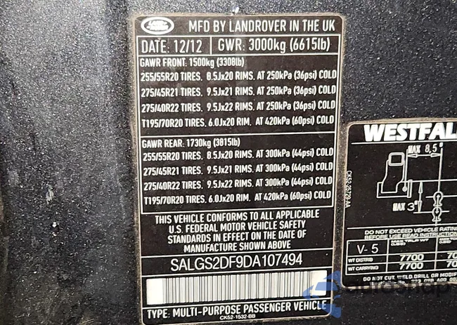 SALGS2DF9DA107494: 72605475