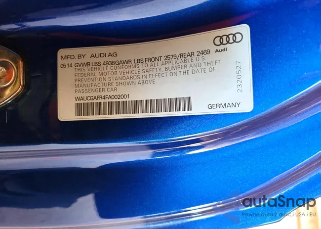 WAUCGAFR4FA002001: 72489975