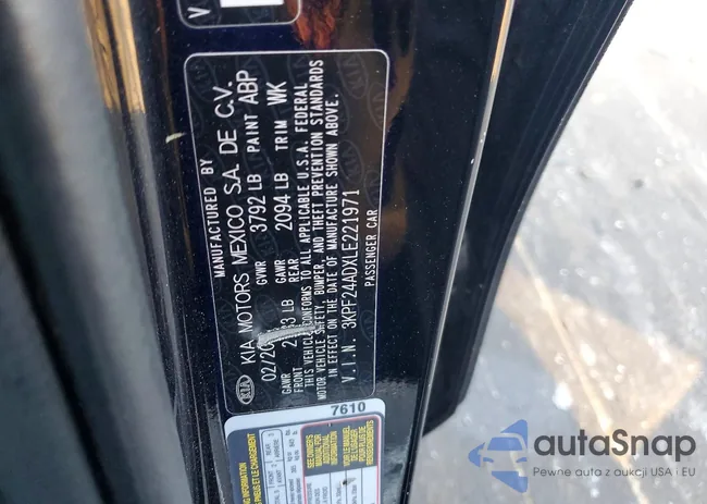 3KPF24ADXLE221971: 98329105