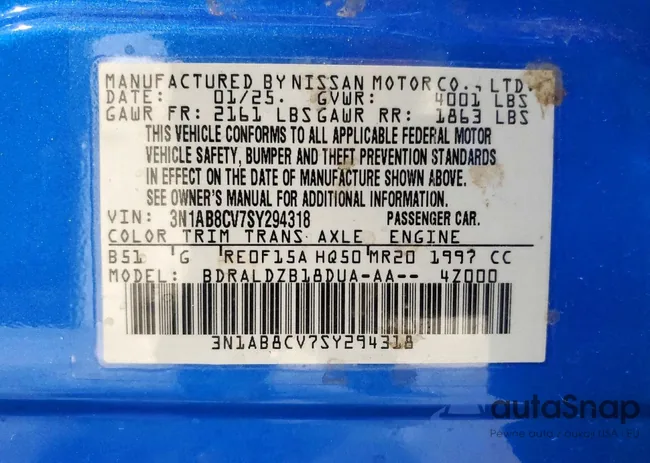 3N1AB8CV7SY294318: 72555415