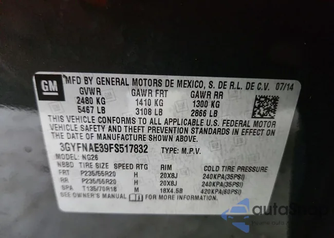 3GYFNAE39FS517832: 73919445